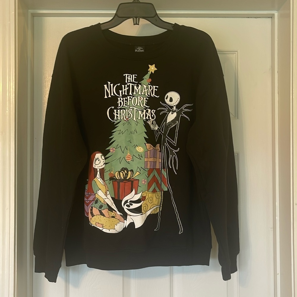 Disney - The Nightmare Before Christmas Black Crewneck Sweatshirt - XL (15-17)